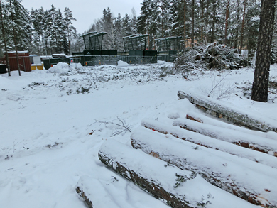 Röjning för utökad återvinning Återvinningstationen